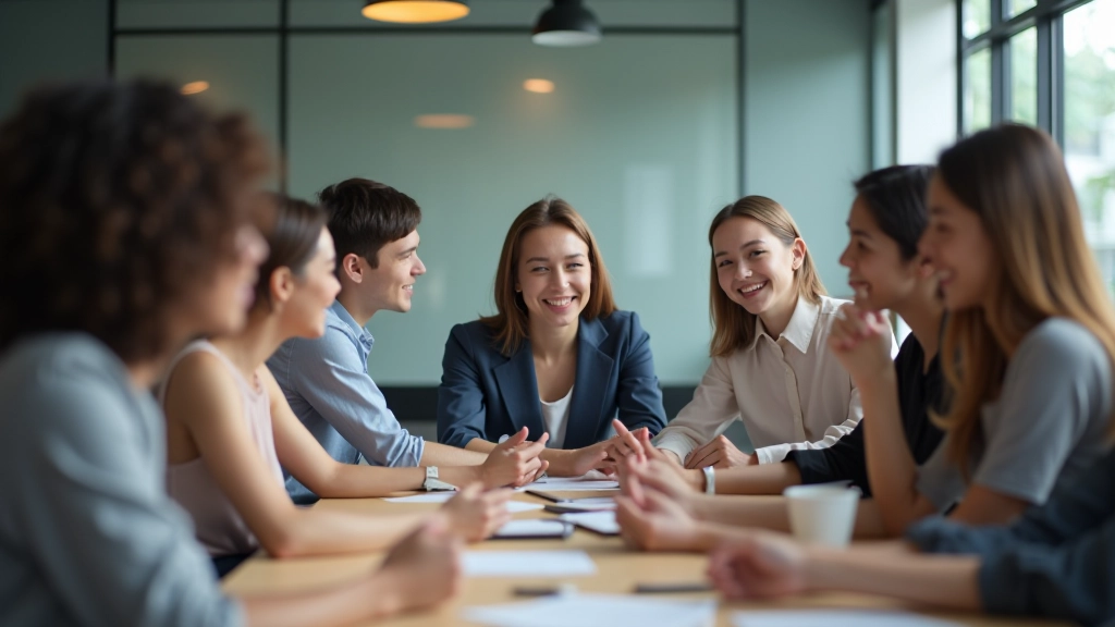 Diverse team in discussion